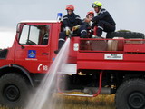 Manoeuvre feu de chaume