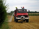 Manoeuvre feu de chaume