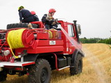 Manoeuvre feu de chaume